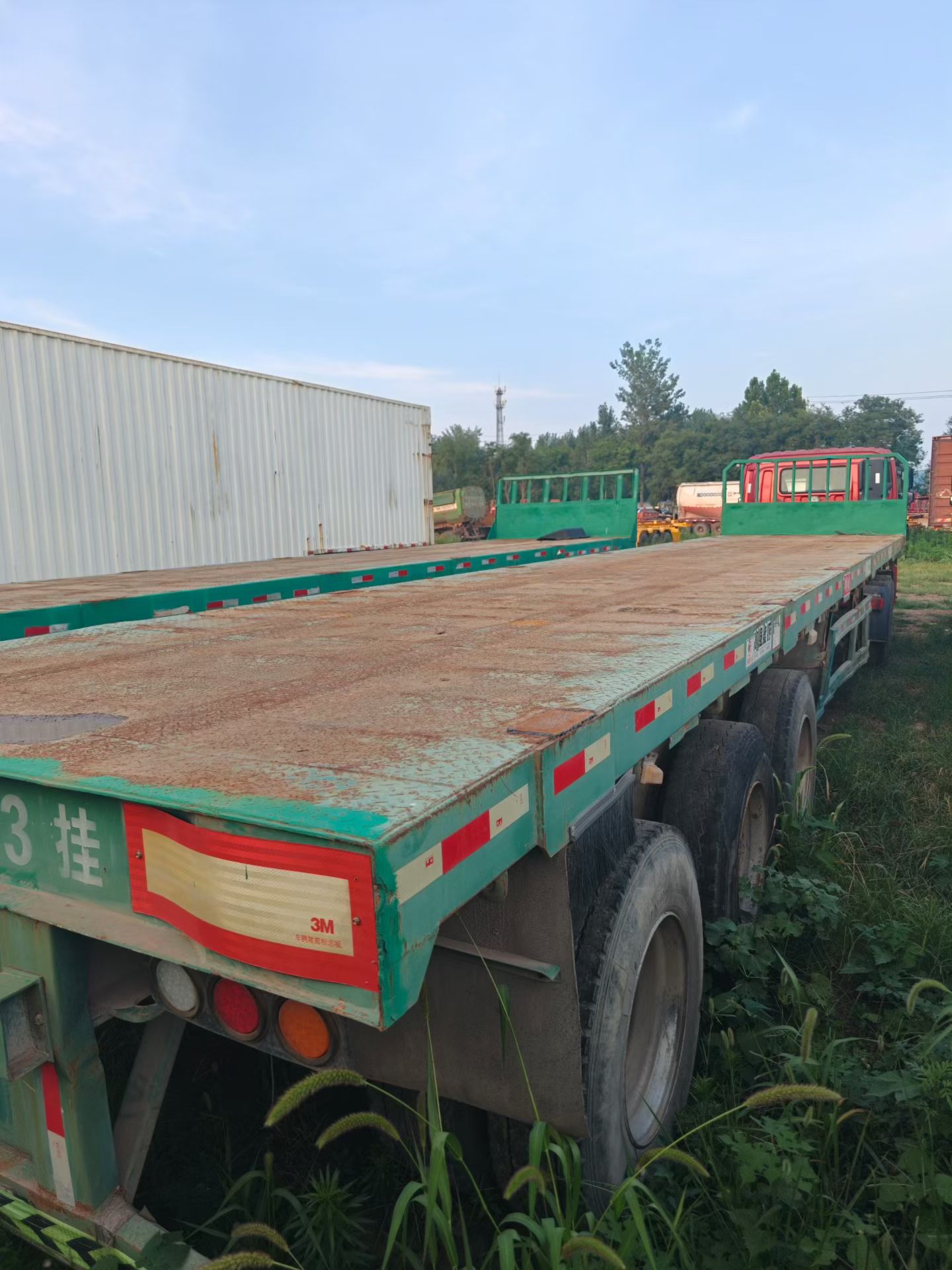 Used 13m Mingwei Flatbed Semi-Trailer | High-Strength Steel, 5 Units in Stock