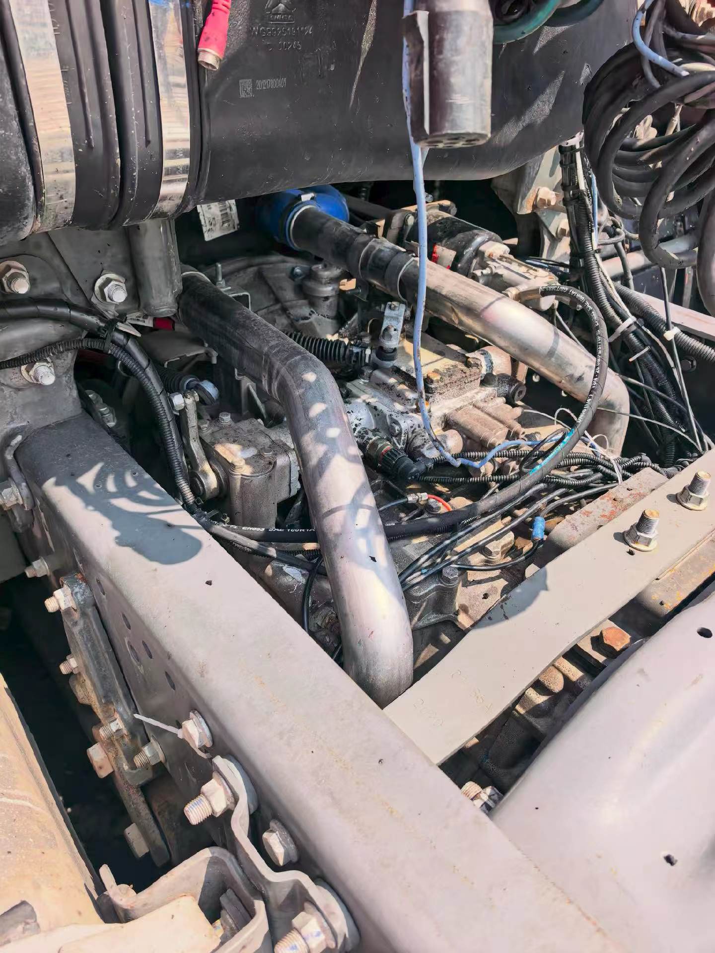 Hydraulic retarder close‑up on HOWO T7 truck