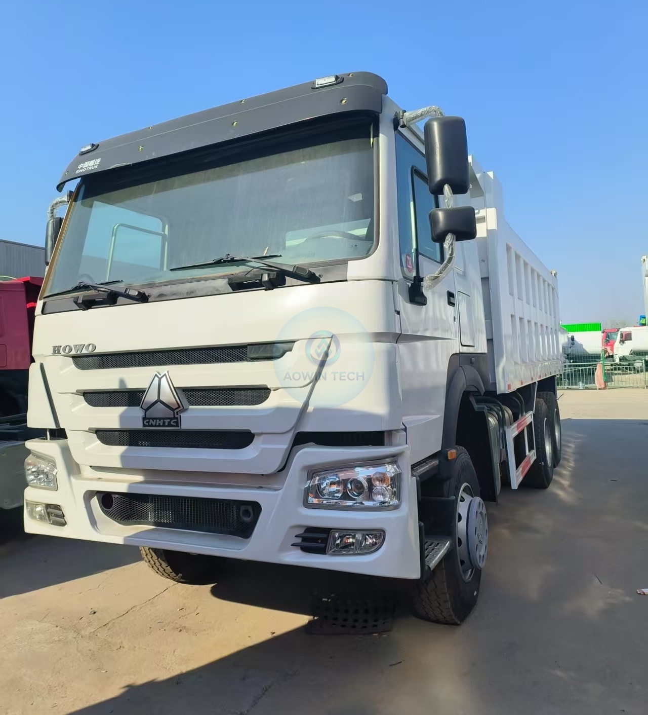 Used Sinotruk Howo 6x4 dump truck front view for sale